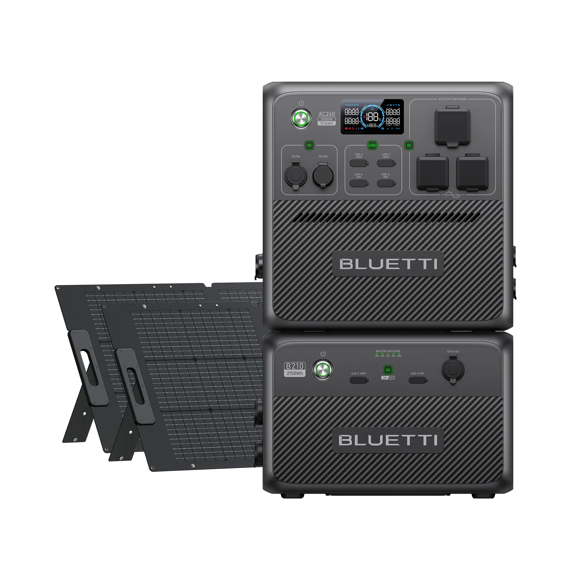 BLUETTI AC240大容量ポータブル電源 | 防水・防塵モデル |1536Wh、2000W - BLUETTI(ブルーティ)